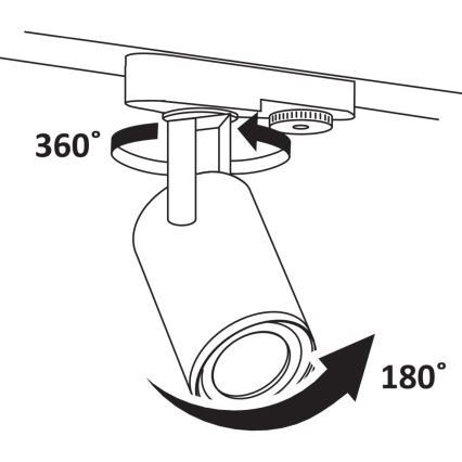 Spotlampe til skinnesystem MINOR 3xGU10/10W/230V + 1 m skinne system hvid