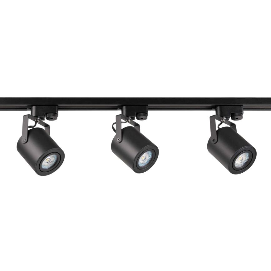 Spotlampe til skinnesystem MINOR 3xGU10/10W/230V + 1 m skinne system sort