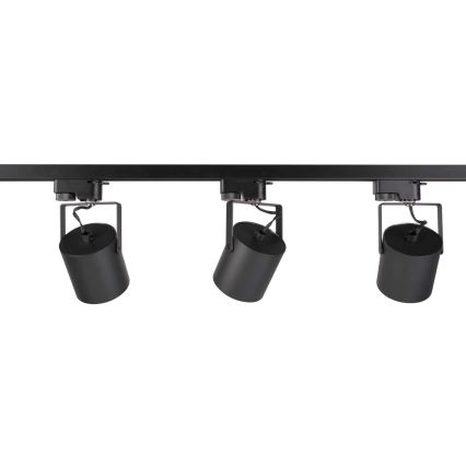 Spotlampe til skinnesystem MINOR 3xGU10/10W/230V + 1 m skinne system sort