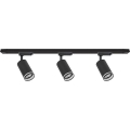Spotlampe til skinnesystem PIPE, 3x GU10/10W/230V, sort