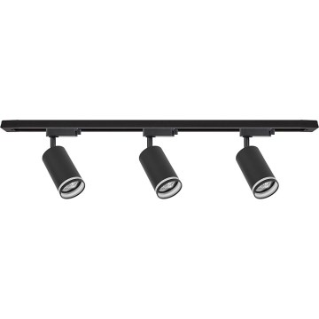 Spotlampe til skinnesystem PIPE, 3x GU10/10W/230V, sort
