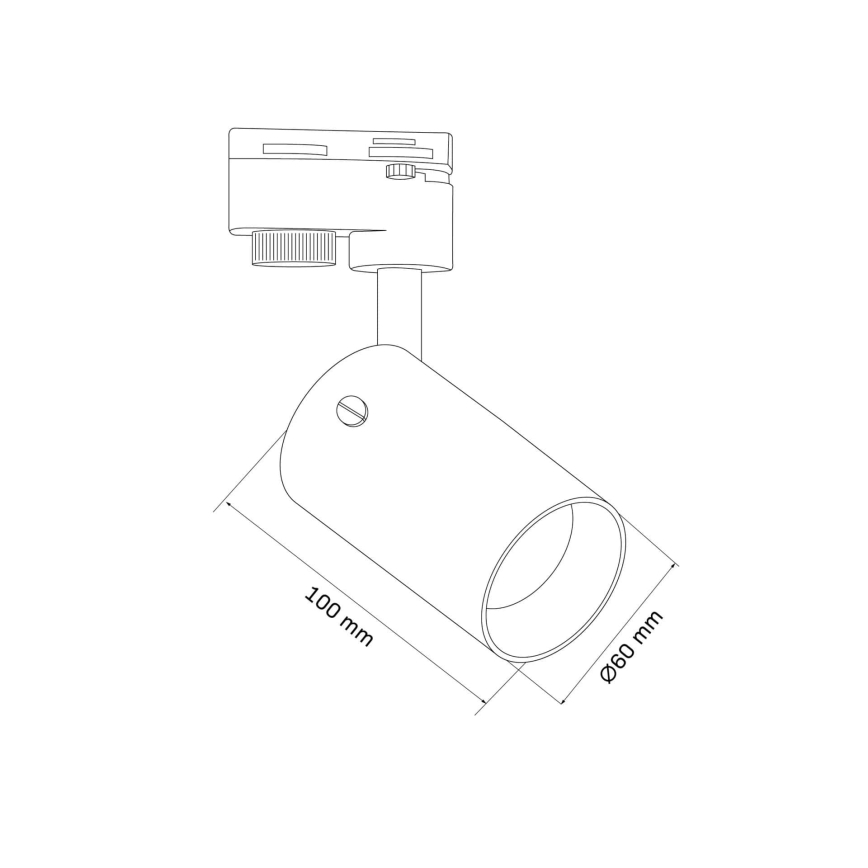 Spotlampe til skinnesystem SMOKY 1xGU10/10W/230V sort