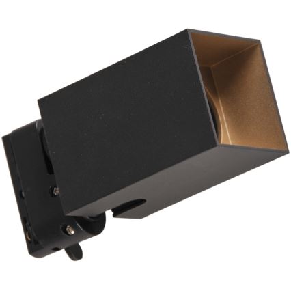 Spotlampe til skinnesystem SQUARE 3xGU10/10W/230V + 1 m skinne system sort