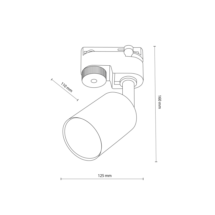 Spotlampe til skinnesystem TOP 1xGU10/10W/230V guldfarvet/sort