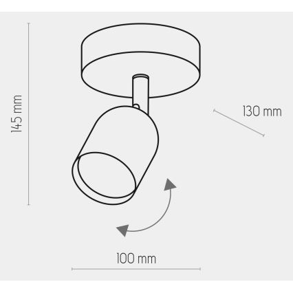 Spotlampe TOP 1xGU10/10W/230V hvid