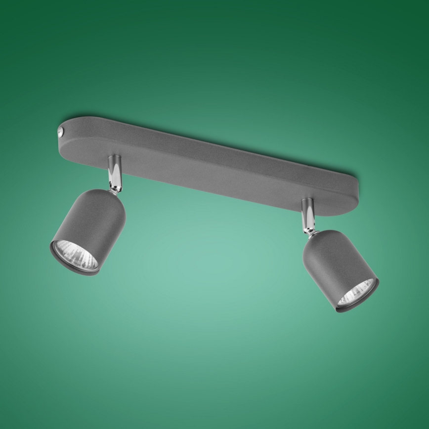 Spotlampe TOP 2xGU10/10W/230V grå