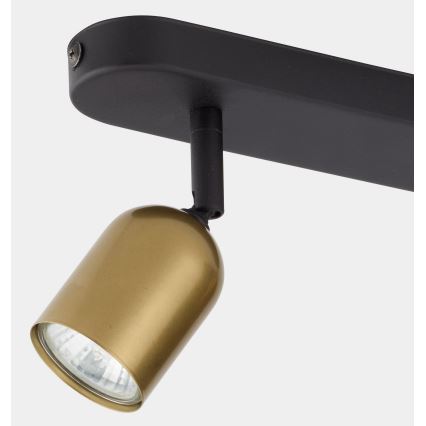 Spotlampe TOP 2xGU10/10W/230V guld/sort