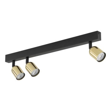 Spotlampe TOP 3xGU10/10W/230V sort/guld