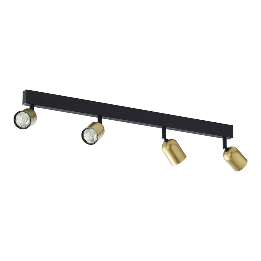 Spotlampe TOP 4xGU10/10W/230V guld/sort