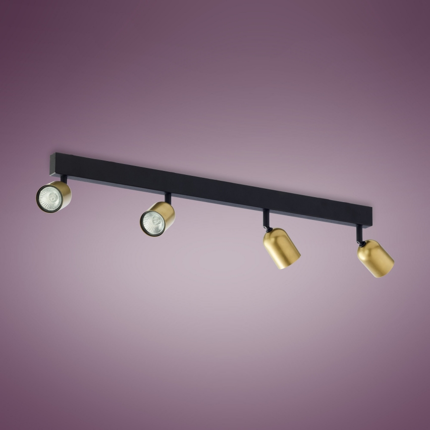 Spotlampe TOP 4xGU10/10W/230V guld/sort