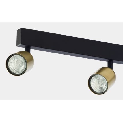 Spotlampe TOP 4xGU10/10W/230V guld/sort