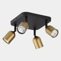 Spotlampe TOP 4xGU10/10W/230V guld/sort