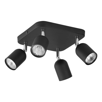 Spotlampe TOP 4xGU10/10W/230V sort