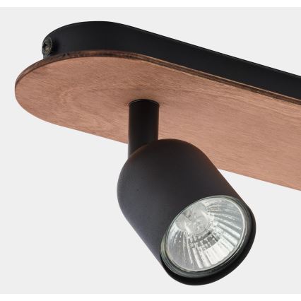 Spotlampe TOP WOOD 2xGU10/10W/230V sort/træ