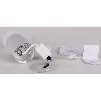 Spotlampe TUBA 1xGU10/15W/230V grå/hvid