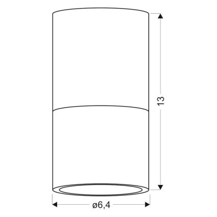 Spotlampe TUBA 1xGU10/15W/230V grå/hvid