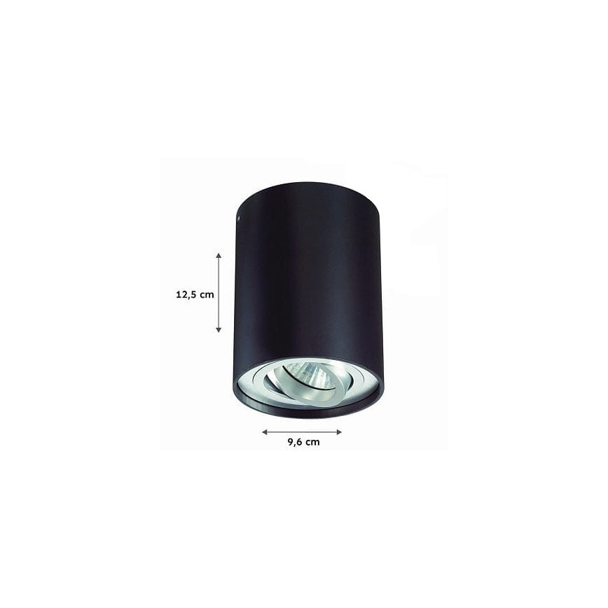 Spotlampe TUBA 1xGU10/50W/230V sort