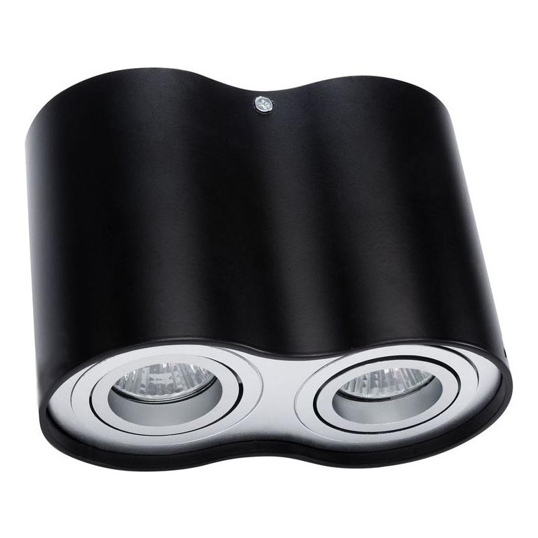 Spotlampe TUBA 2xGU10/50W/230V sort