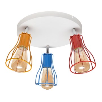 Spotlampe TUBE II 3xE27/15W/230V orange/blå/rød