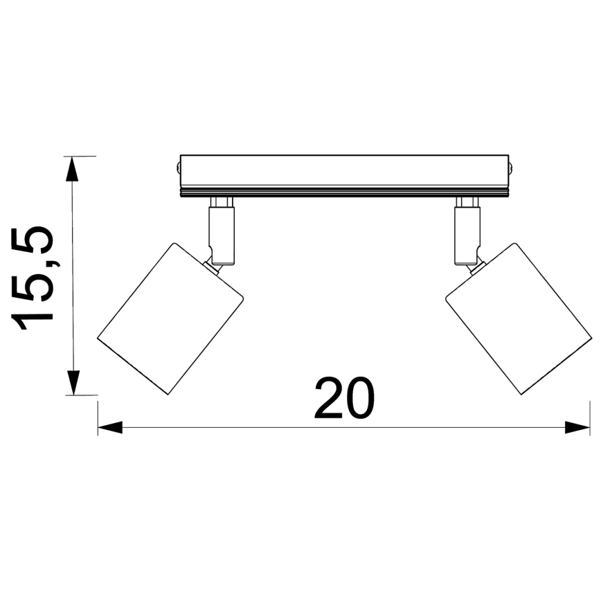 Spotlampe TULON 2xGU10/8W/230V hvid/eg
