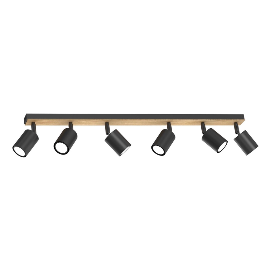 Spotlampe TULON 6xGU10/8W/230V sort/eg