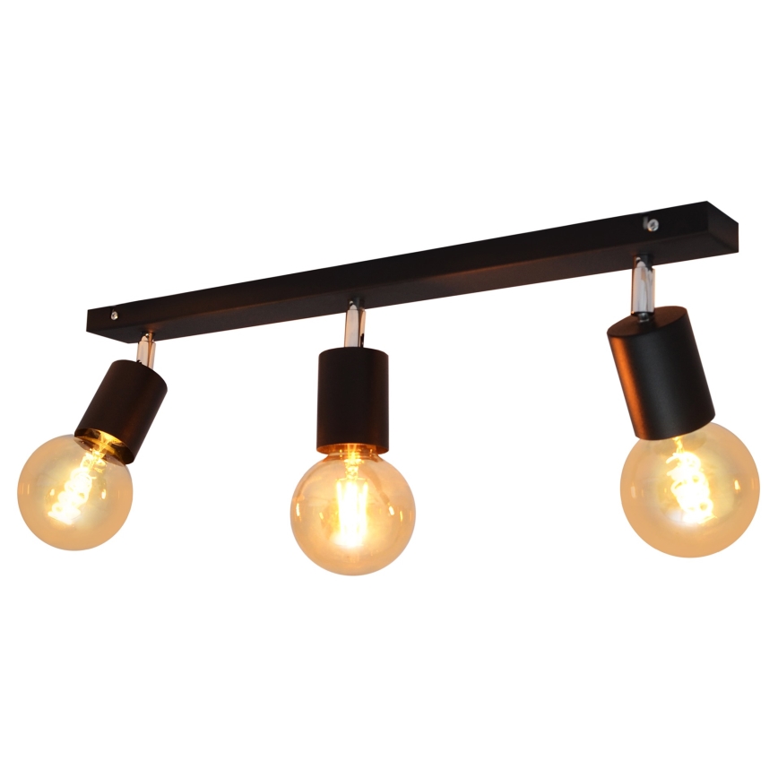 Spotlampe TUNE 3xE27/20W/230V sort