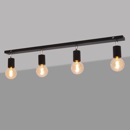 Spotlampe TUNE 4xE27/20W/230V sort