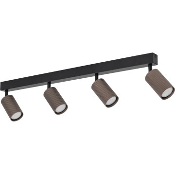 Spotlampe TUNE 4xGU10/10W/230V sort/brun