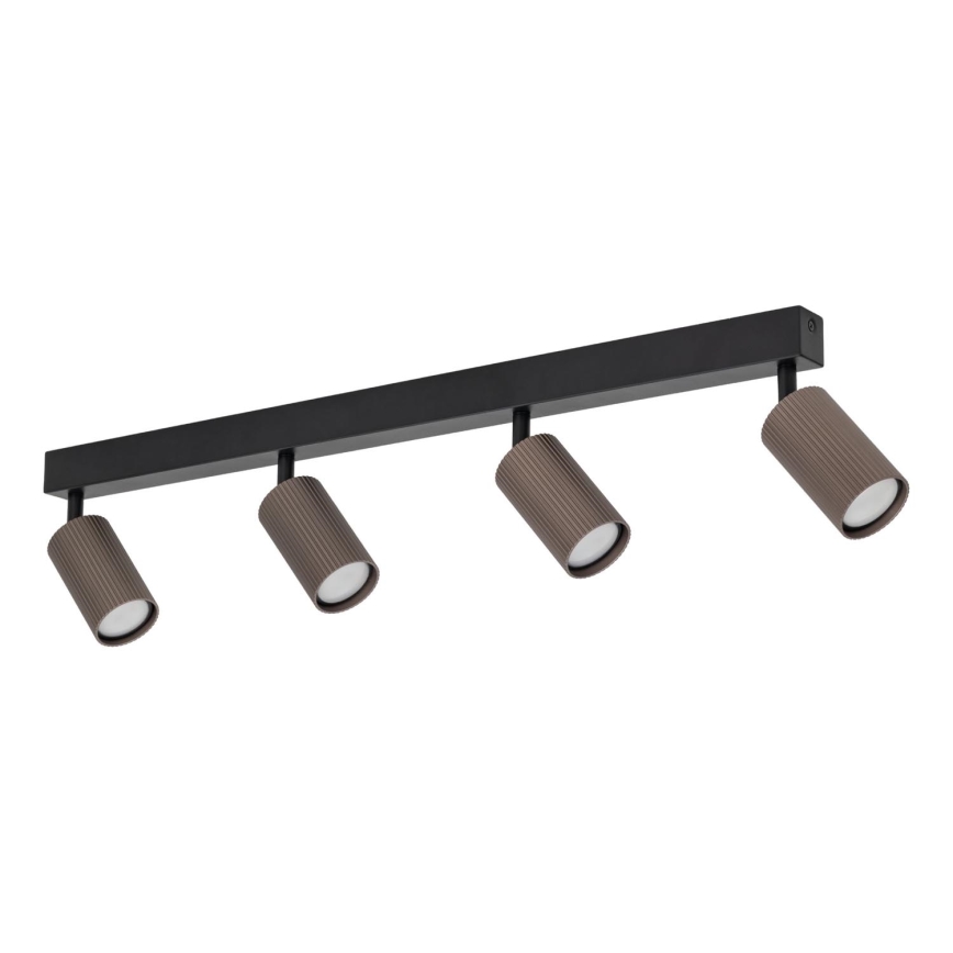 Spotlampe TUNE 4xGU10/10W/230V sort/brun