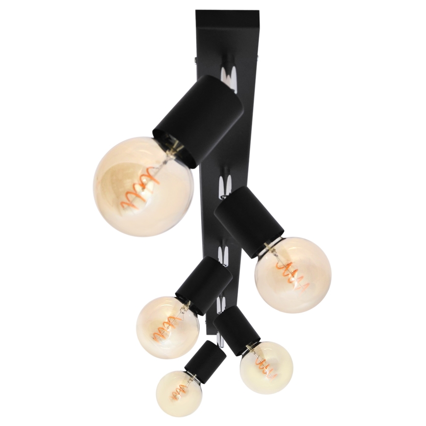 Spotlampe TUNE 5xE27/20W/230V sort