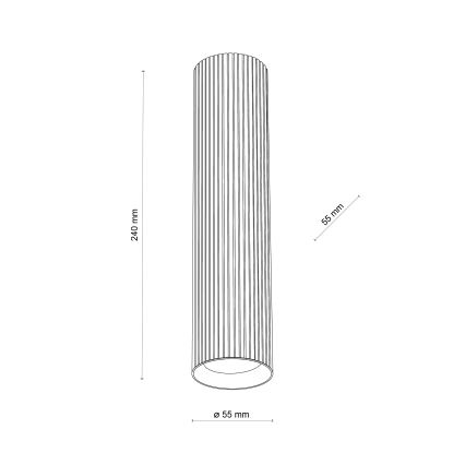 Spotlampe TUNE L 1xGU10/10W/230V 24 cm sort
