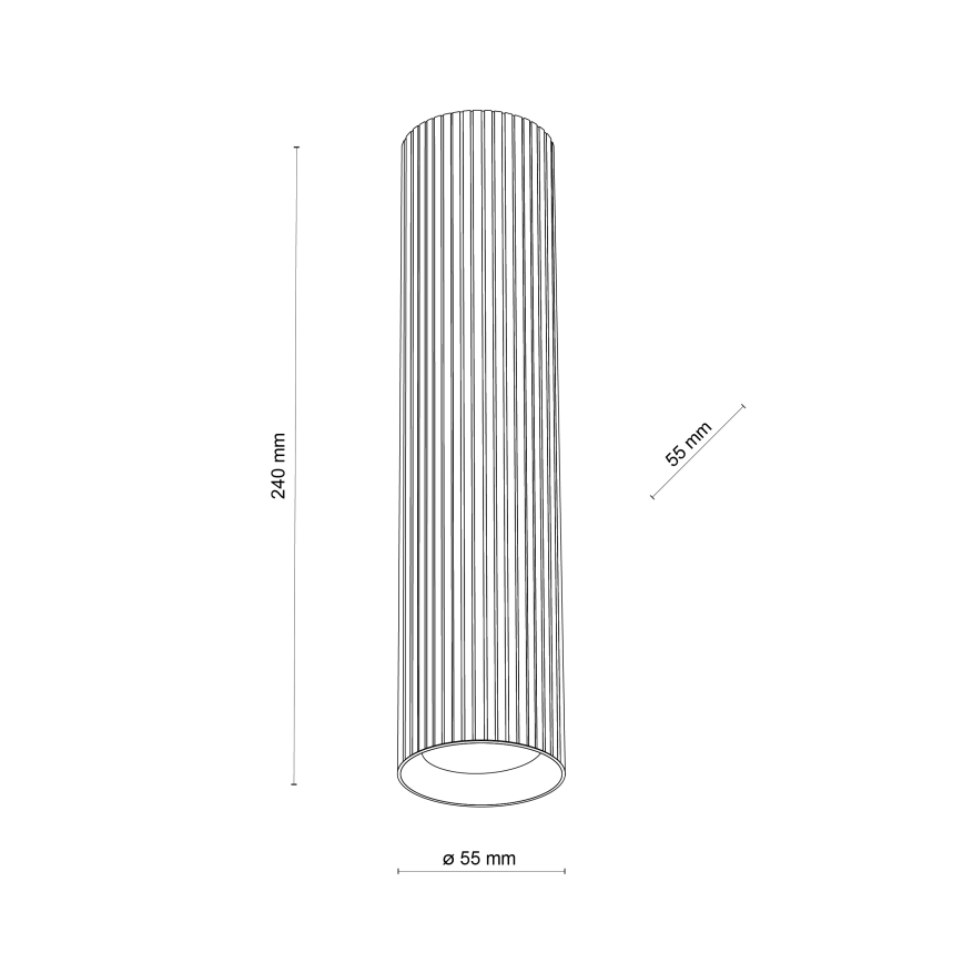 Spotlampe TUNE L 1xGU10/10W/230V 24 cm sort