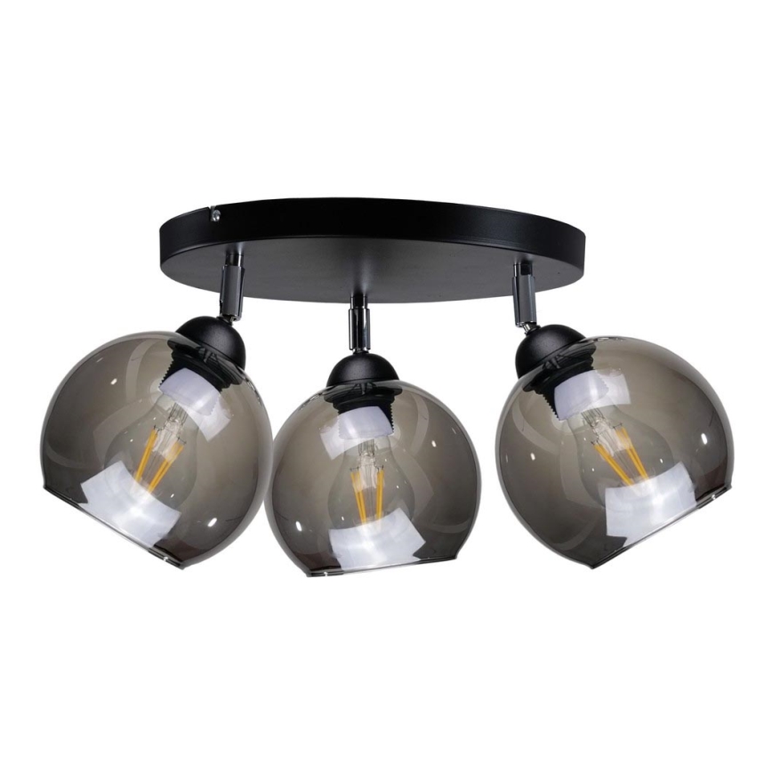 Spotlampe UNO 3xE27/60W/230V sort