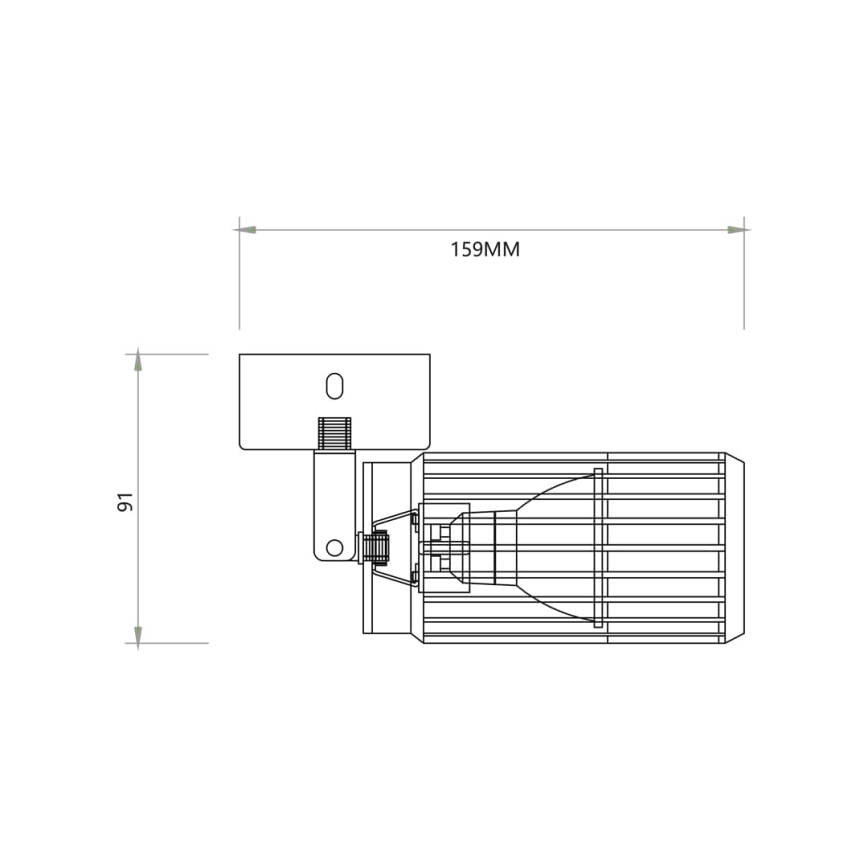 Spotlampe VERTICAL 1xGU10/8W/230V sort