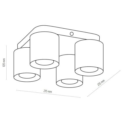 Spotlampe VICO GOLD 4xGU10/10W/230V