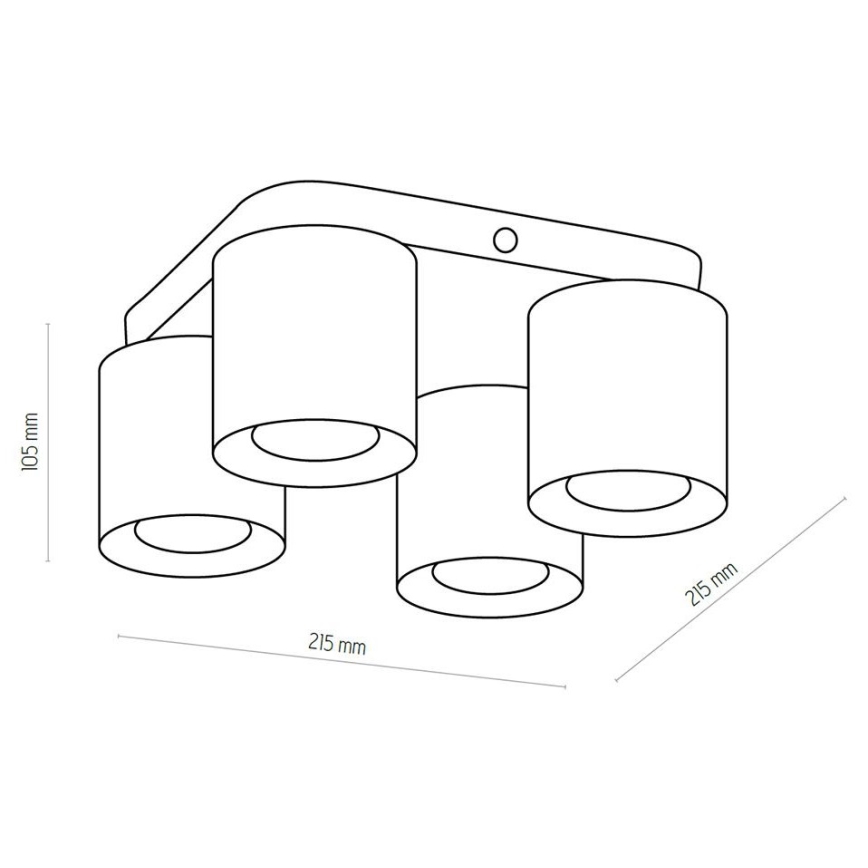 Spotlampe VICO WHITE 4xGU10/10W/230V
