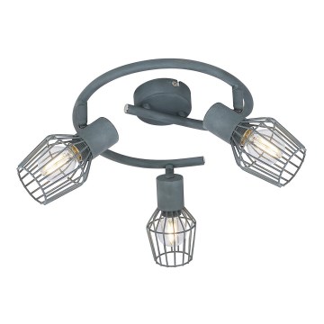 Spotlampe VIKING 3xE14/40W/230V grå