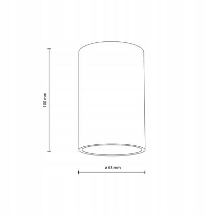 Spotlampe VIVO 1xGX53/10W/230V 10 cm sort