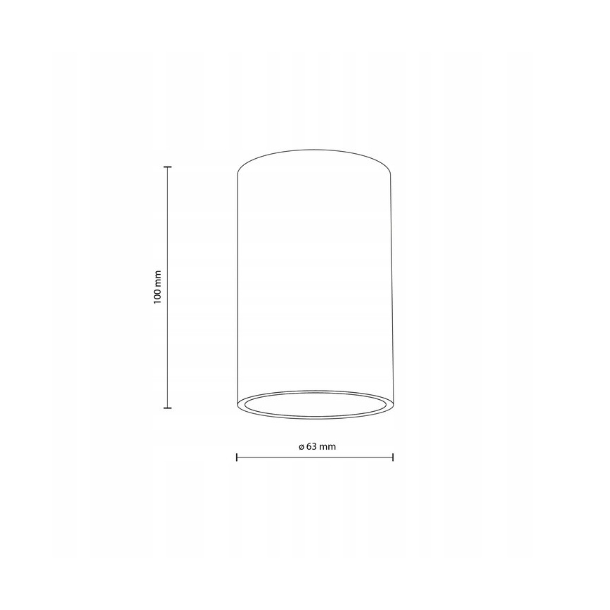 Spotlampe VIVO 1xGX53/10W/230V 10 cm sort