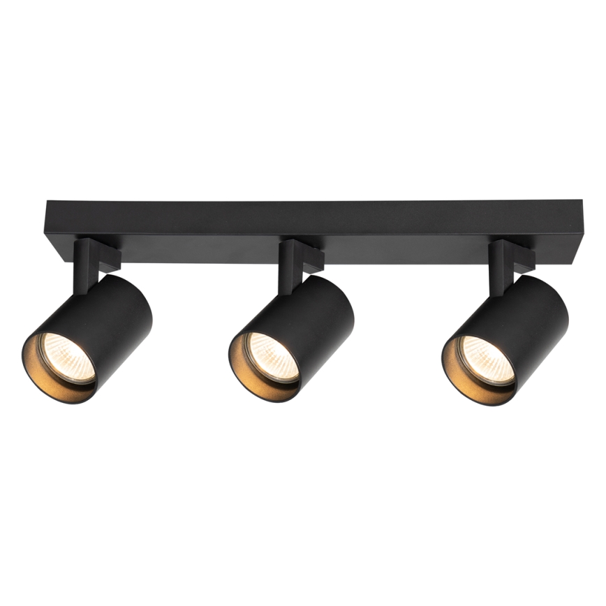 Spotlampe VOLF 3xGU10/10W/230V sort