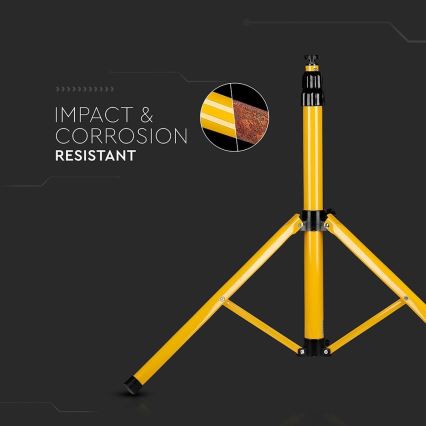 Spotlampestativ 180 cm gul