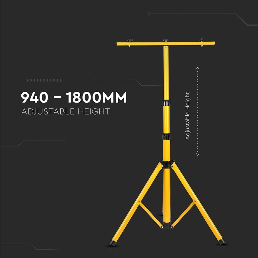 Spotlampestativ 180 cm gul