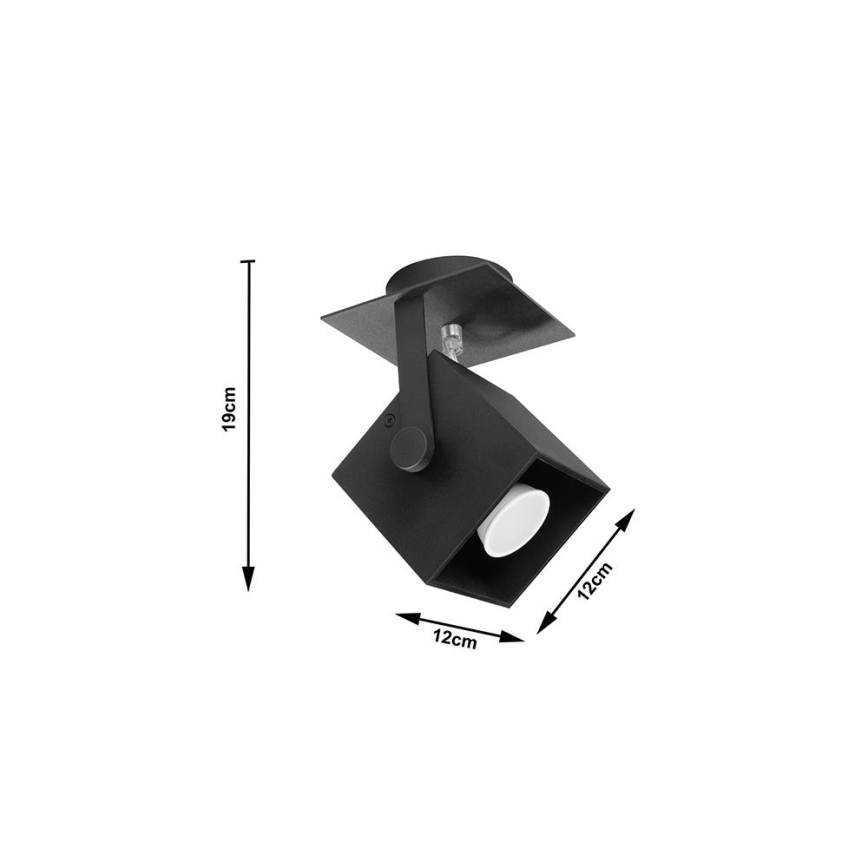 Spotlys CEDRA 1 1xGU10/40W/230V antik sort