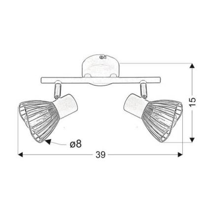 Spotlys FLY 2xE14/40W/230V