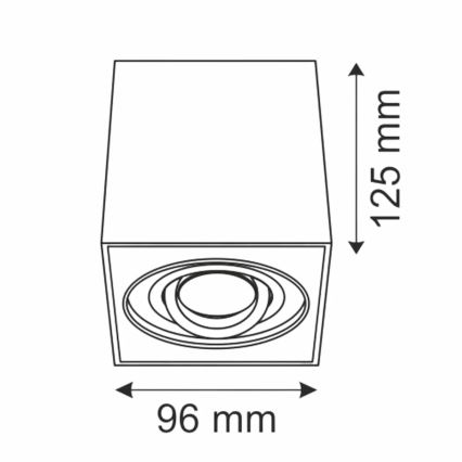 Spotlys HADAR Q1 1xGU10/10W/230V antik sort