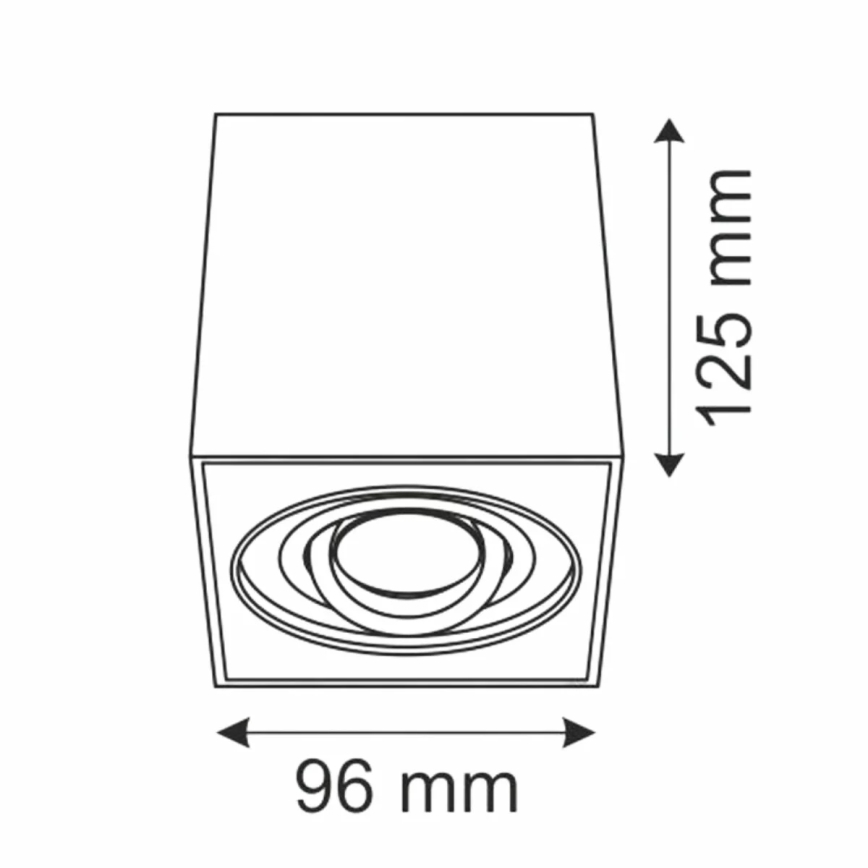 Spotlys HADAR Q1 1xGU10/10W/230V antik sort