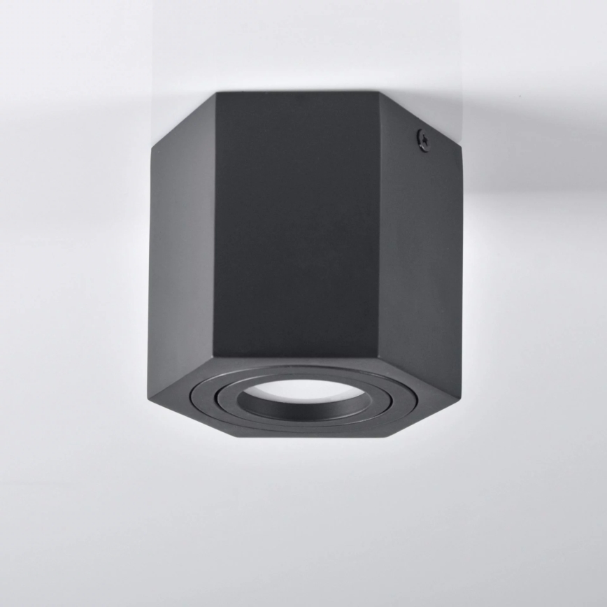 Spotlys HEXAGON 1xGU10/10W/230V antik sort