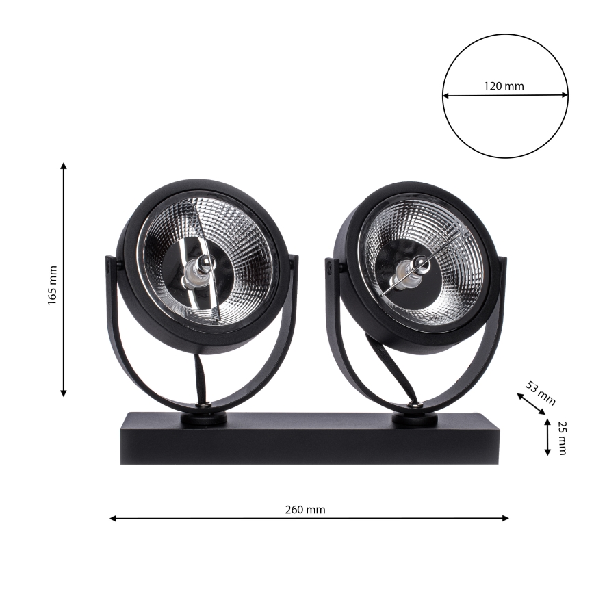Spotlys LUGAR 2xAR111 - GU10/25W/230V