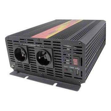 Spændingsomformer 2000W/12/230V + USB