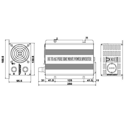 Spændingsomformer 600W/24V/230V